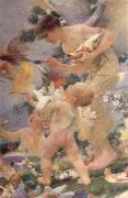 Franz Dvorak paintting the birds oil painting artist